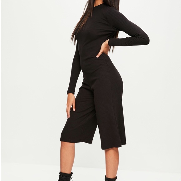 high neck long sleeve jumpsuit